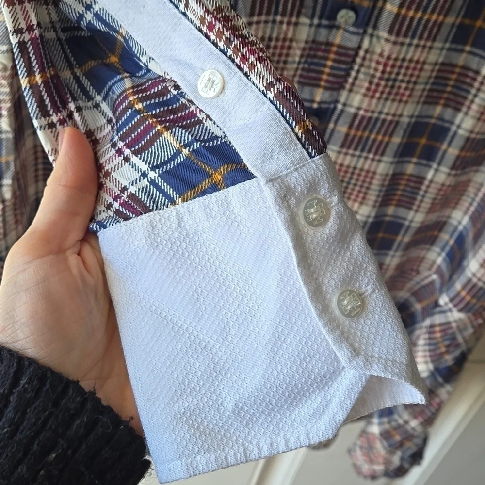 Tory Burch Cora Milano Tartan Plaid Silk Shirtdress